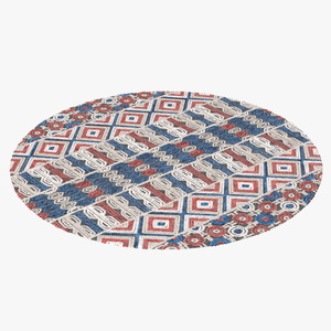 Round Wool Rug 3D model