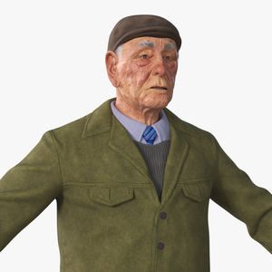 Old Man A-Pose 3D model