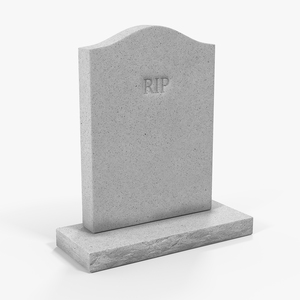 3D Granite Gravestone model