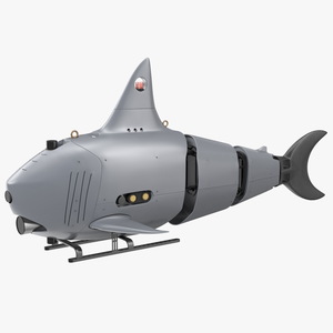 3D Shark Underwater Drone Rigged for Cinema 4D model