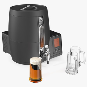 3D Home Beer Brewing Machine Brewart with Mugs model