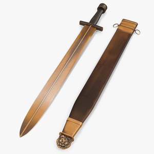 Greek Xiphos Sword Set 3D