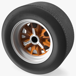 Classic Racing Car Wheel 3D model