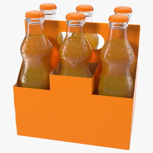 Orange Soda Glass Bottle Package 3D