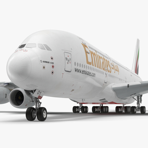 3D model Airbus A380 1000 Emirates