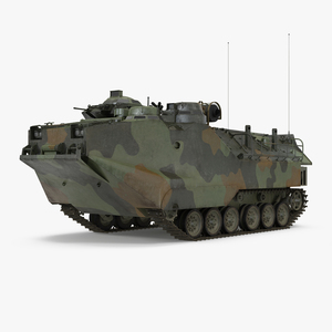 3D model Landing Tracked Vehicle AAV P7