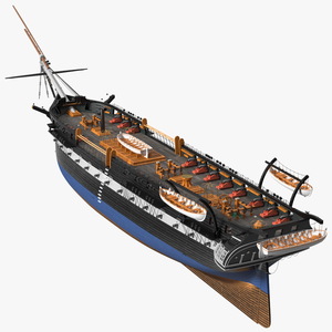 3D Fregat Wooden Hull model