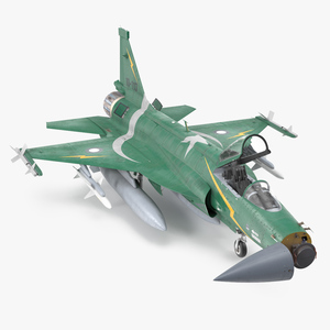 3D PAC JF-17 Thunder Green Livery with Armament Rigged