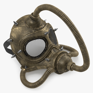 3D model Cyberpunk Gas Mask with Spikes