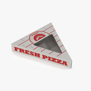 3D Triangle Pizza Slice Packaging Box with Window