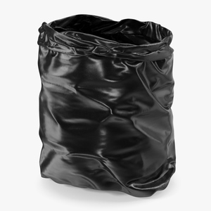 3D model Open Black Trash Bag