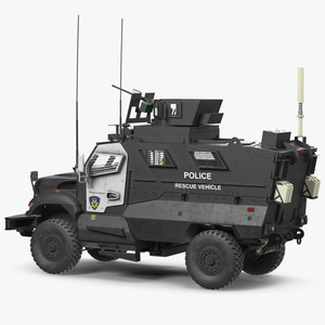 3D Police MRAP Vehicle International MaxxPro