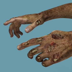 Horror Zombie Hands 3D model