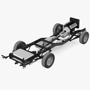 Vintage Pickup Truck 2WD Chassis 3D