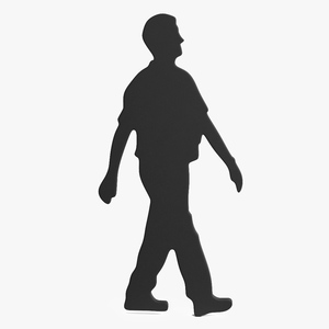 Walking Man Silhouette 3D