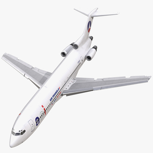 Boeing 727 200 Air France Rigged 3D