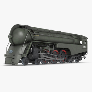Vintage Steam Locomotive Dreyfuss Hudson Rigged 3D