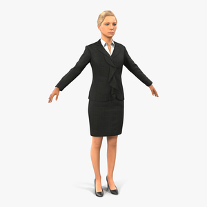 Business Woman Caucasian 3D model