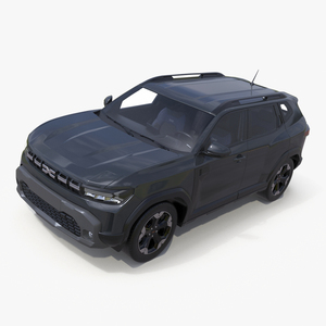 3D Dacia Duster 2024 Crossover Simplified Gray model