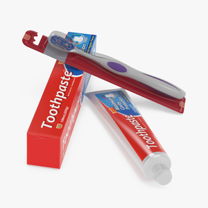 New Toothpaste and Toothbrush 3D model