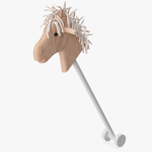 Hobby Horse Wooden Childs Toy 3D model