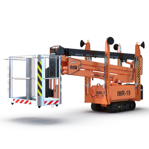 Telescopic Boom Lift Orange Rigged 3D model