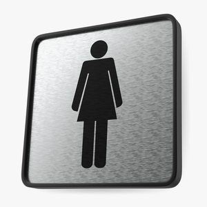 Womens Toilet Compliance Sign 3D model