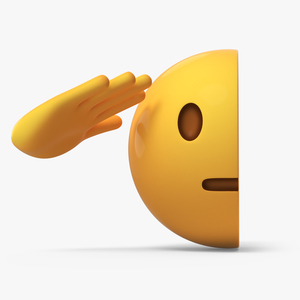 Emoji Saluting Face 3D model