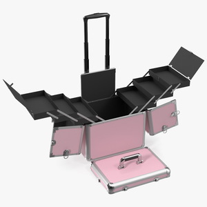 3D model Unfolded Yaheetech Makeup Case Pink