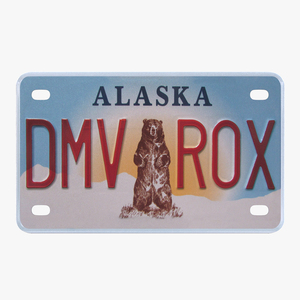 3D model Alaska License Plate