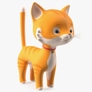 Small and Funny Cartoon Cat 3D