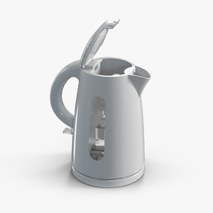 3D Electric Kettle with Water Open