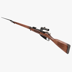 3D Mosin Nagant M1891 with Bayonet and Scope