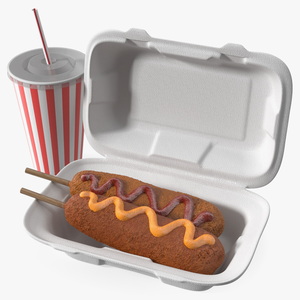 3D model Corn Dogs with Drink