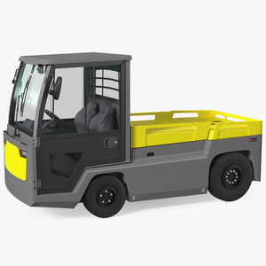 3D model Electric Tow Tractor with Driver Cabin Rigged