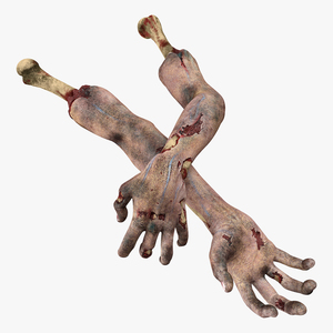 3D Scary Zombie Hands model