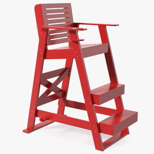 Lifeguard Chair Red 3D model