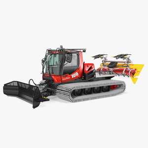 3D Snowcat PISTENBULLY 100 Clean Rigged