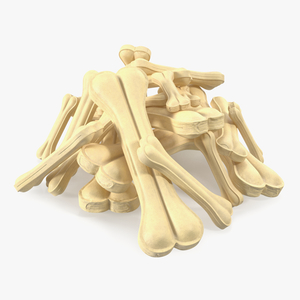 3D Pile of Dog Chew Bones Light model