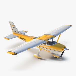 3D model Cessna 182 Skylane Yellow