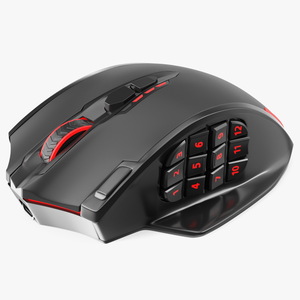 3D Reddragon IMPACT ELITE Wireless Gaming Mouse Red model