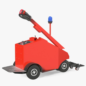 3D Red Electric Trolley Cart Mover