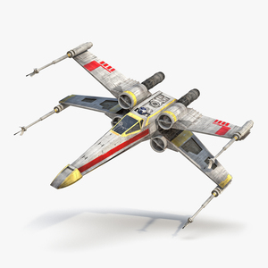 Star Wars X Wing Starfighter and R2D2 Yellow 3D model