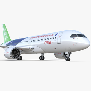 3D Comac C919 Narrow Body Airliner