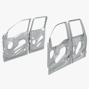 3D Disassembled Pickup Truck Doors