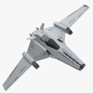 3D Futuristic Space Fighter Aircraft model