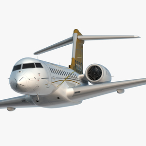 Bombardier Global 6000 Rigged 3D model