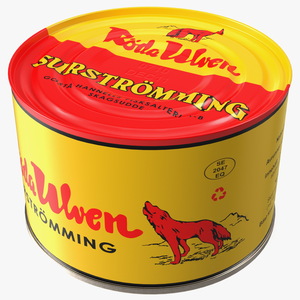 Can of Surstromming Fermented Fish 850g 3D model