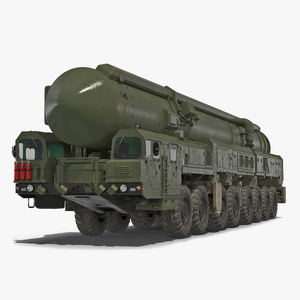 RT 2PM Topol Mobile Intercontinental Ballistic Missile 3D model