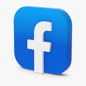 3D Facebook Social Media Icon